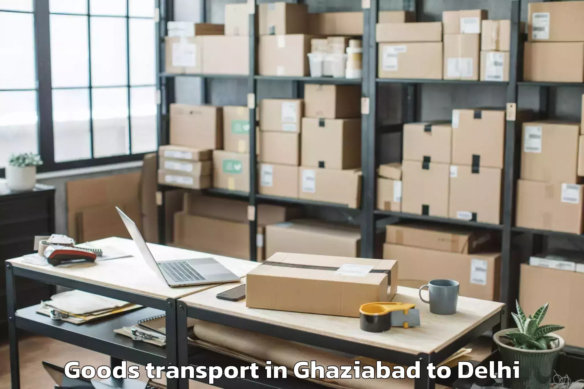 Book Ghaziabad to Parsvnath Mall Azadpur Goods Transport Online